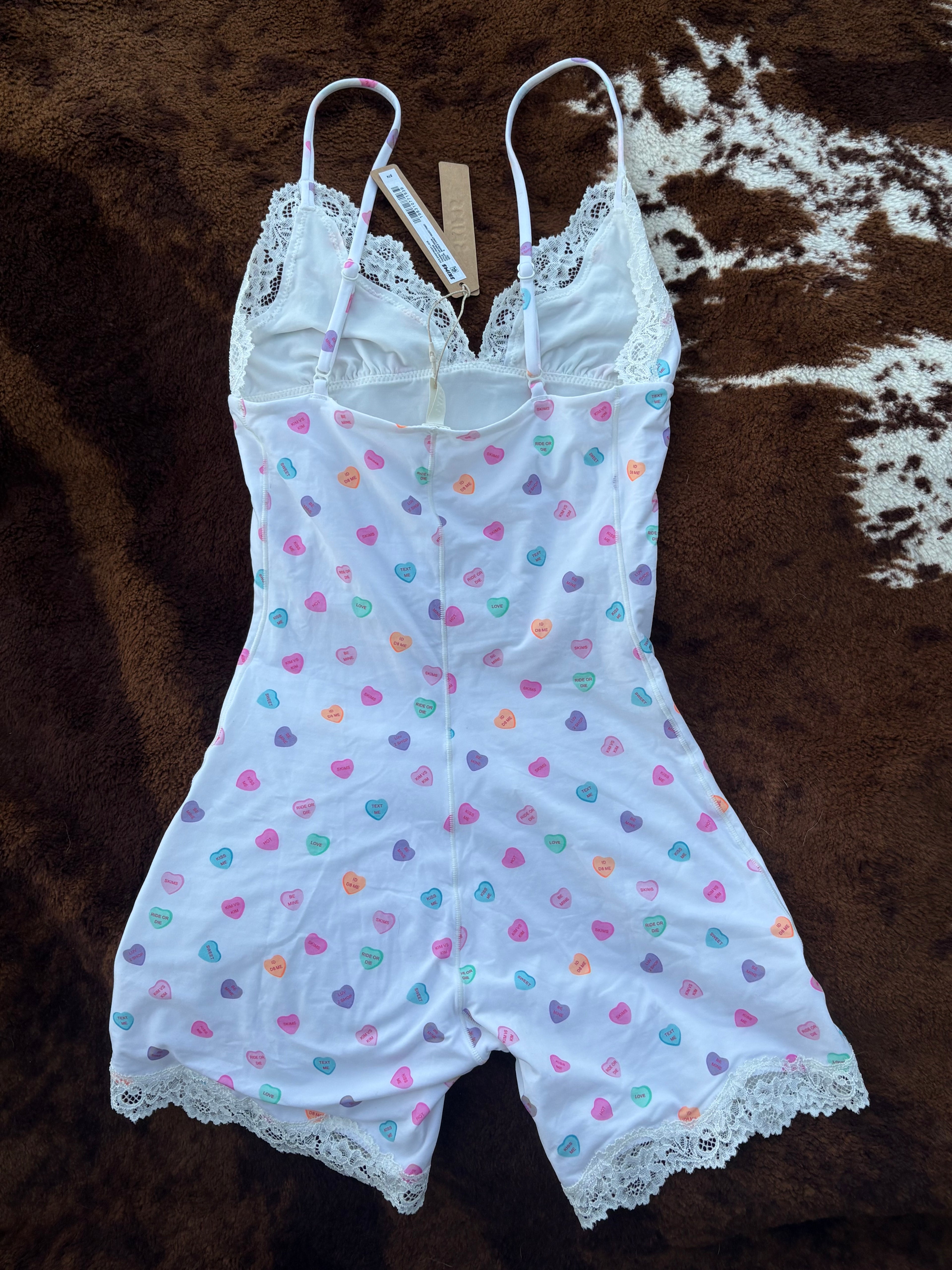 Skims Candy heart romper