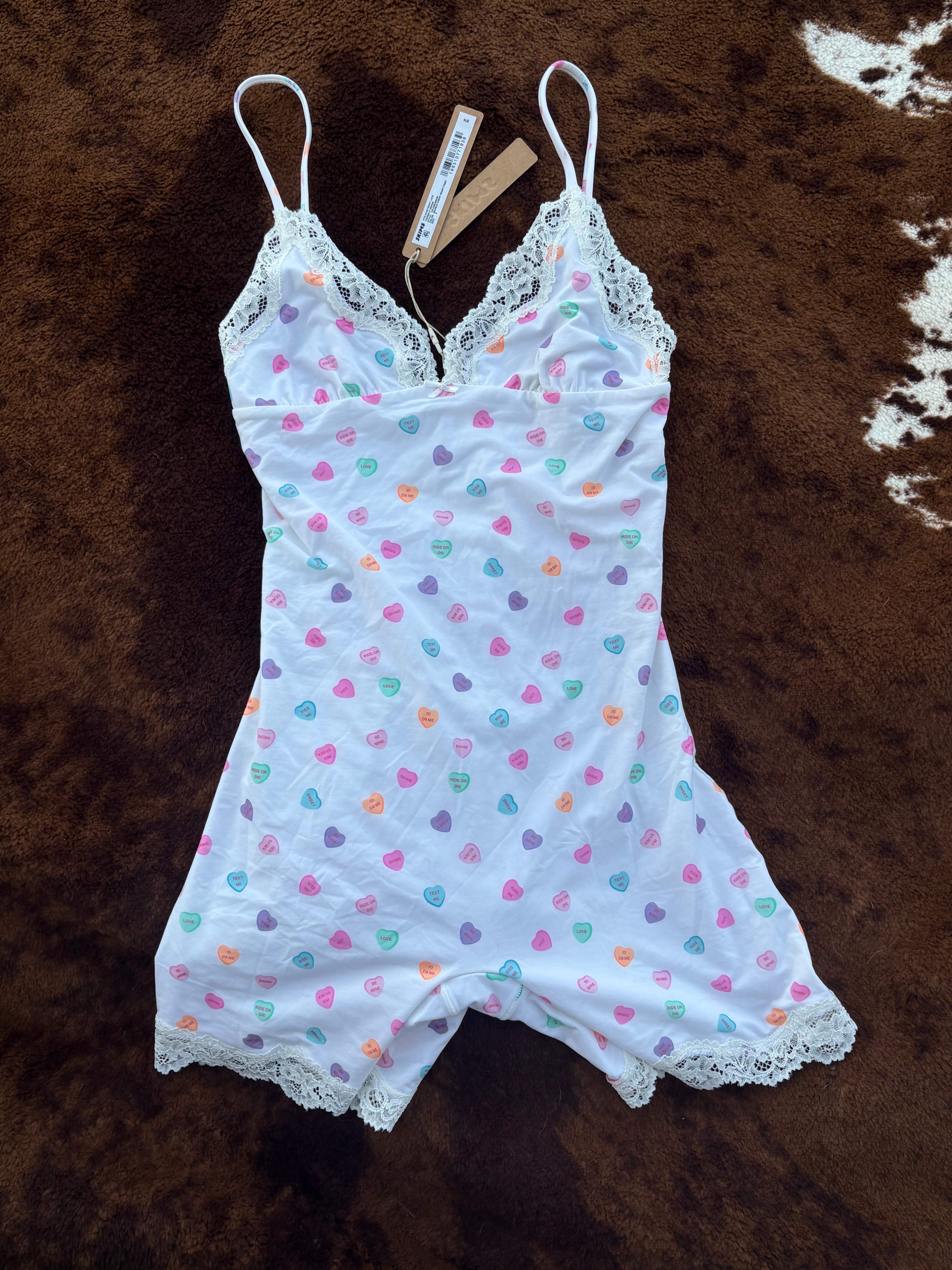 Skims Candy heart romper