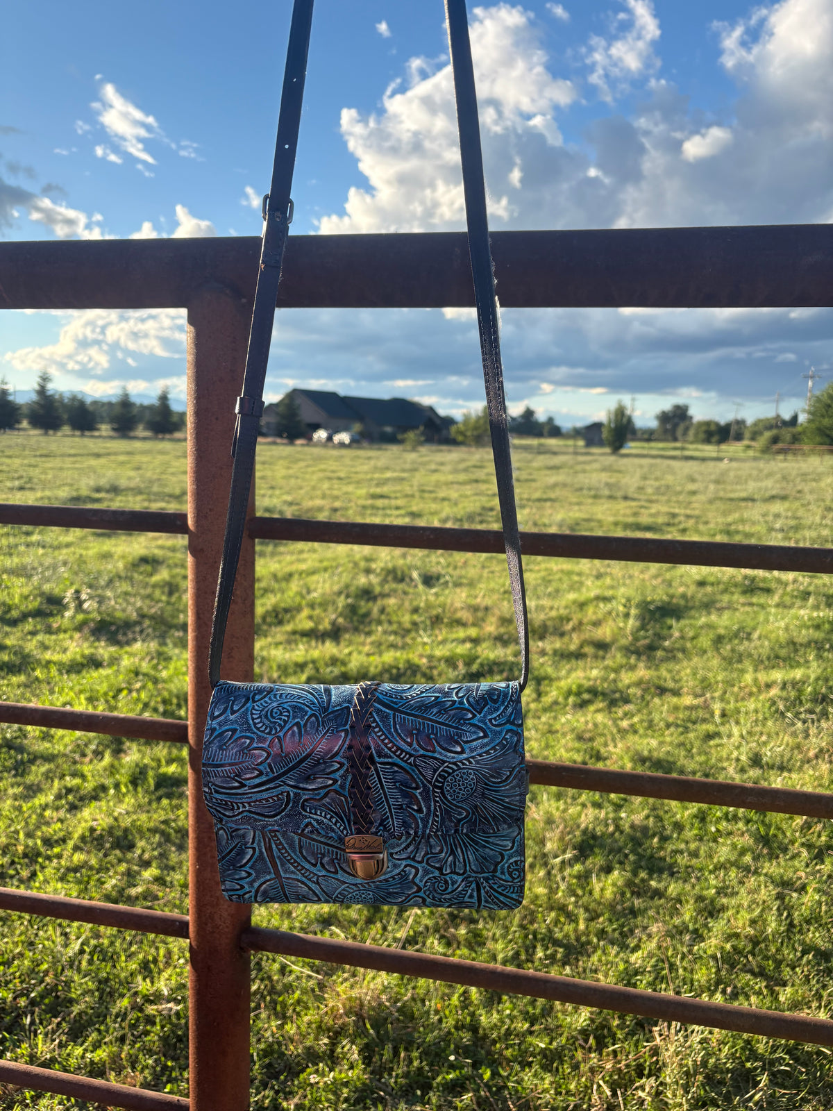 Leather tooled purse