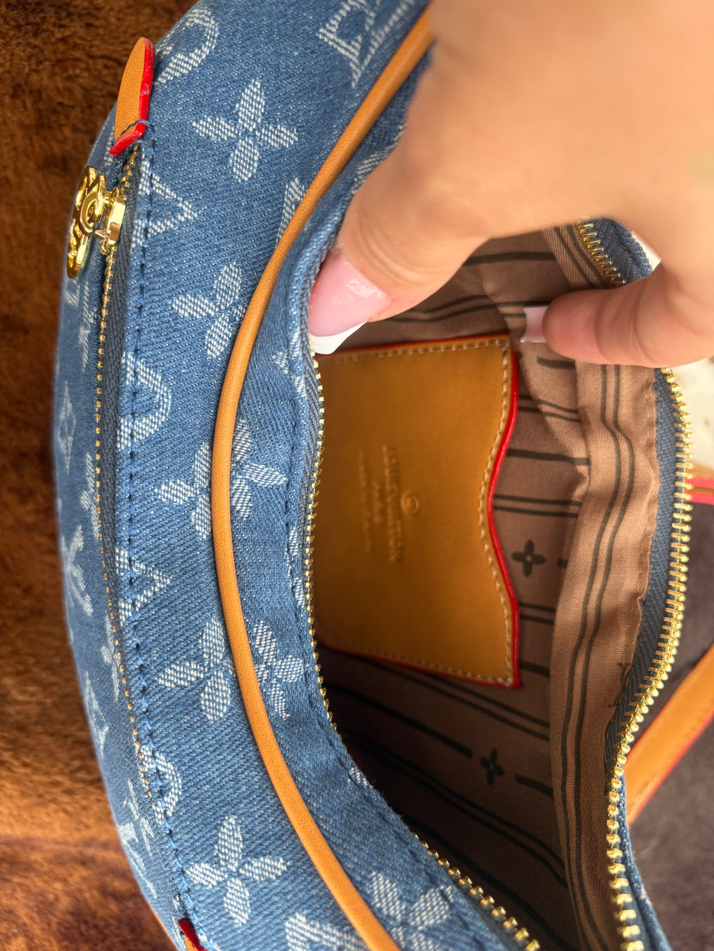 LV denim monogram bag (defect)