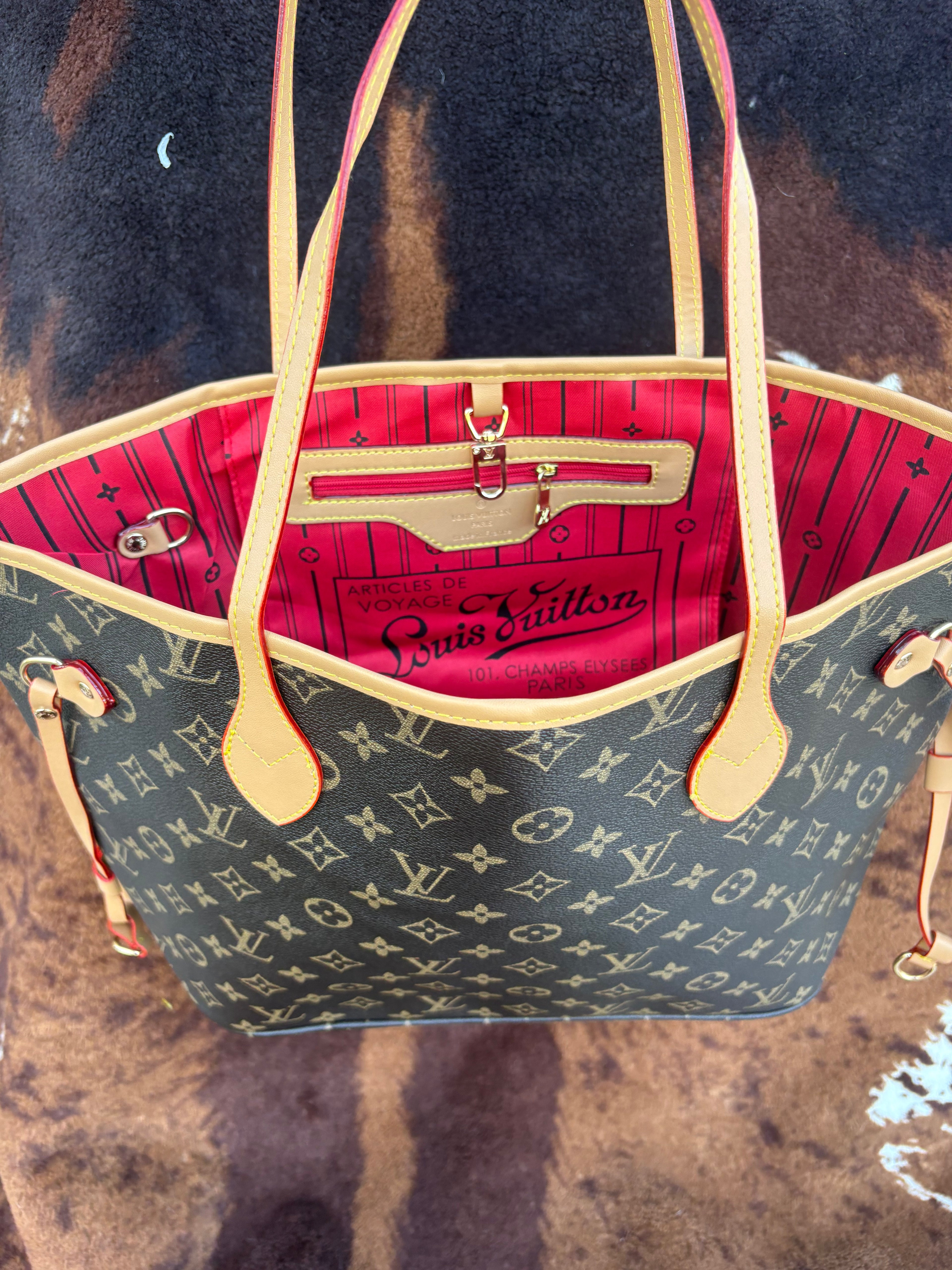 Brown LV neverfull